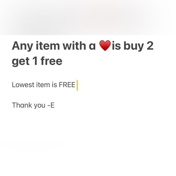 All items with a ♥️ are buy 2 get 1 FREE - Picture 1 of 1
